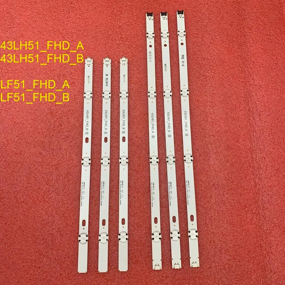10 комплектов = 60 шт. светодиодный фонарь для LG 43LF510V 43LF5100 43LH5100 43LH5700 LF51_FHD_A B 43LH51_FHD_A