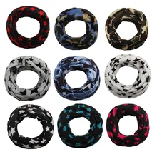 Хлопковый Детский шарф с рисунком в клетку, зимние тёплые шарфы, детский вязаный шарф, шарф с пятиконечной звездой