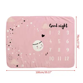 

Baby Month Record Growth Milestone Blanket Newborn Star Pattern Photography Prop