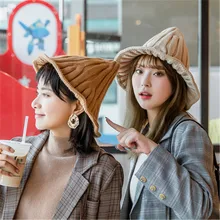 Женская остроконечная ведьма Панама зимняя вязаная теплая Рыбацкая шапка модная дамская одноцветная уличная Рыбацкая шапка уличная