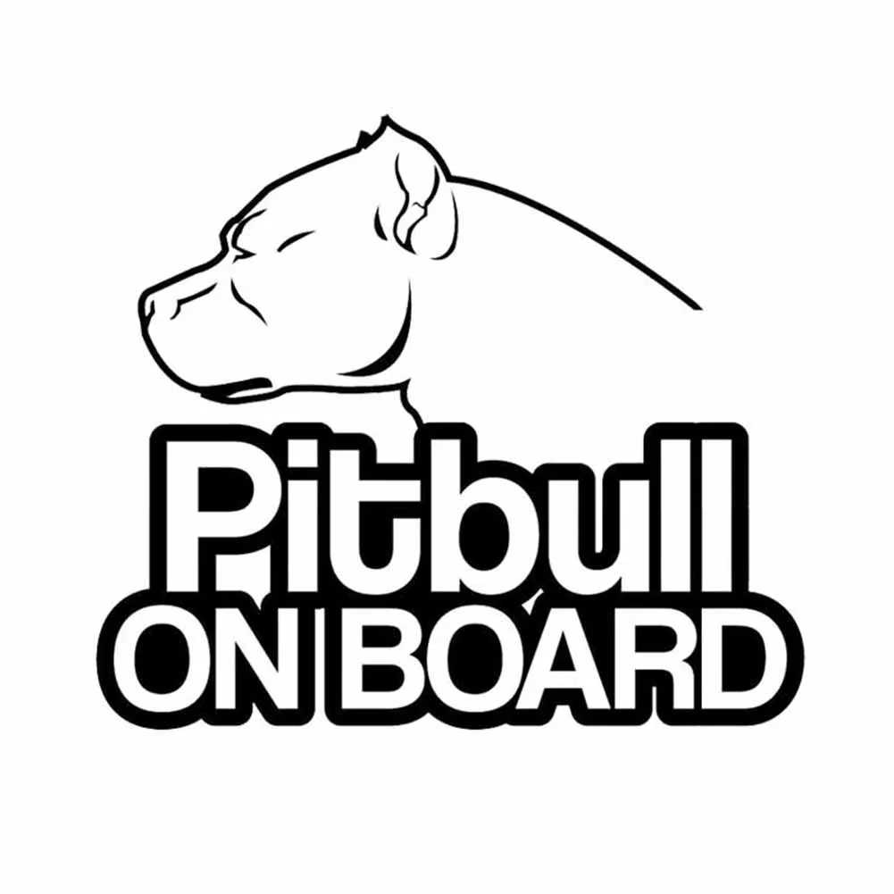 

Funny Pitbull on Board Car Sticker Motorcycle Decal Accessories PVC 16cm X 14cm