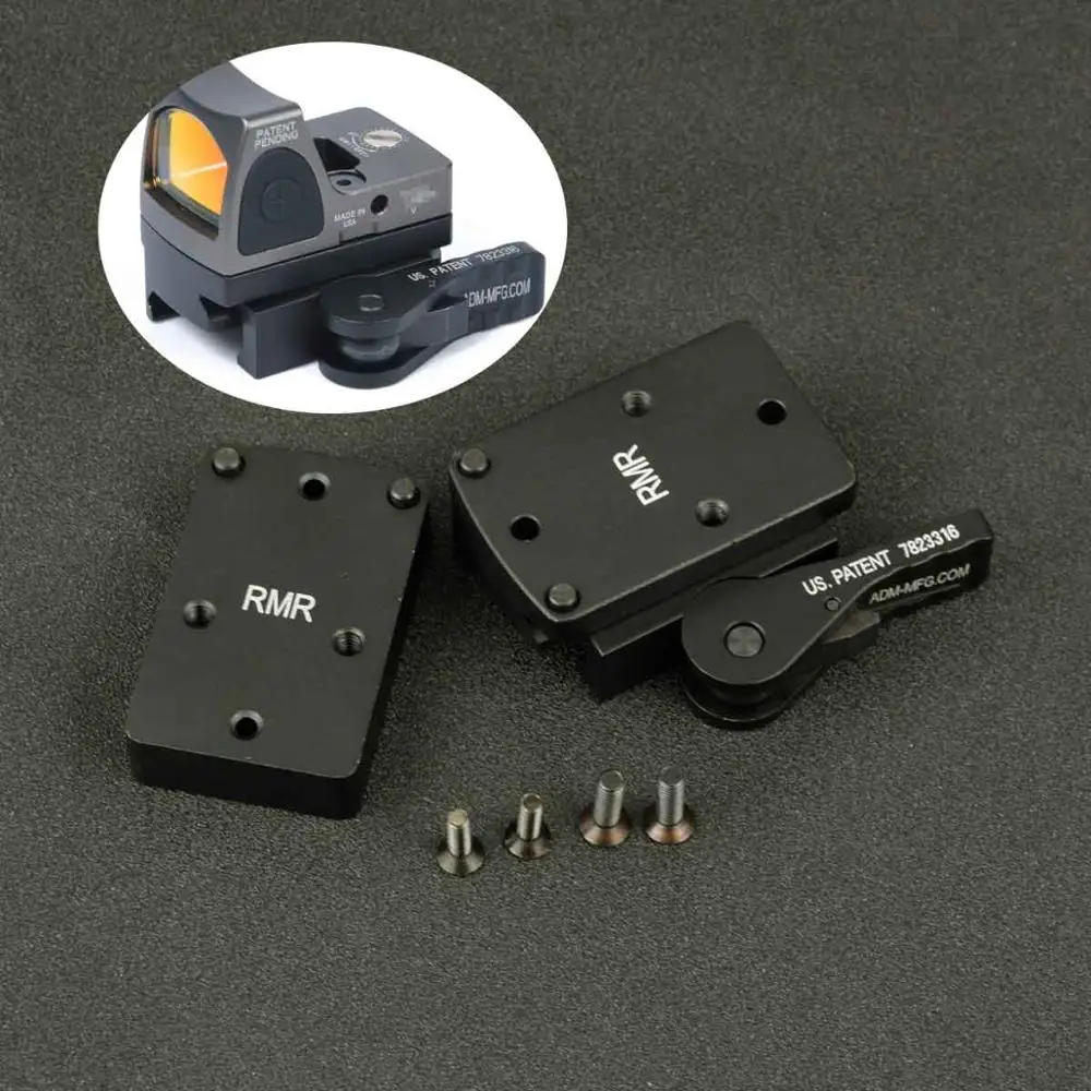 

Trijicon RMR Mini Red Dot Sight Scope Mount With QD Auto Lock Riser Plate fit 20mm Weaver Picatinny Rail Rifle for hunting