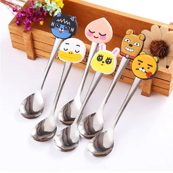 

Cartoon Animal Pattern Spoon Creative Milk Coffee Spoon Ice Cream Candy Teaspoon Kitty Kitchen Dessert Spoons Serving Spoon