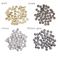50pcs 3mm 4mm Mini Buttons Metal Round Buttons Doll Buttons for 1/12 1/6 DIY Sewing Doll Clothing Accessories 1