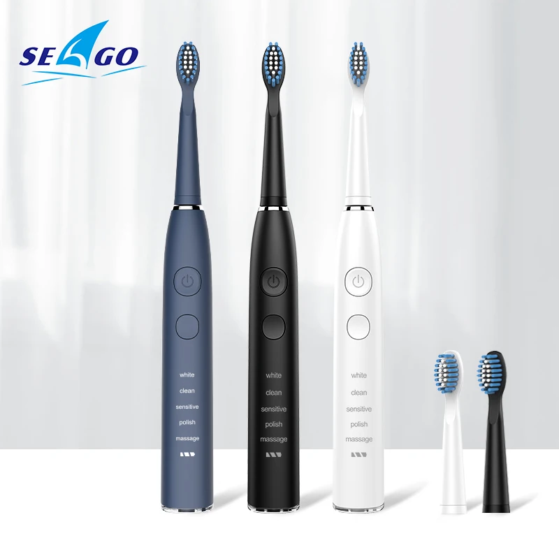 SEAGO Smart Rechargeable Electric Toothbrush Sonic for 5 modes Can Used 180 Days with 4 Brush Heads & 1 Interdental brush SG575 SEAGO Smart Rechargeable Electric Toothbrush Sonic for 5 modes Can Used 180 Days with 4 Brush Heads & 1 Interdental brush SG575
