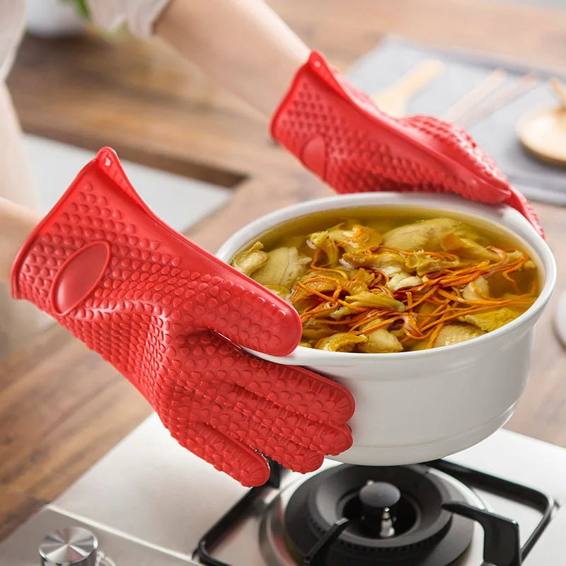 1 шт. силиконовые Варежки перчатки для духовки кухонные микроволновки