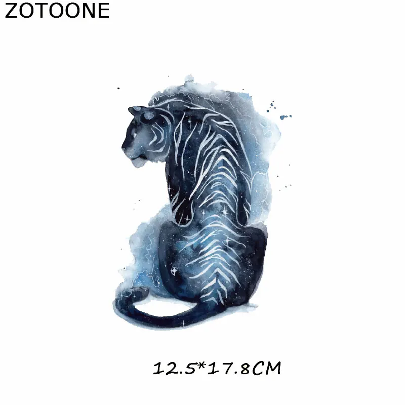 266 ZOTOONE живопись тушью животные гладить на передачу полосатые наклейки на одежду DIY Термоаппликации моющиеся приложения термо-Стикеры для одежды - Цвет: 266