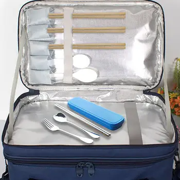 

Outdoor camping picnic bag, insulated meal bag, shoulder strap picnic bag, portable picnic bag