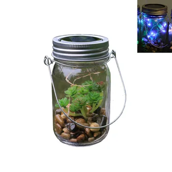 

Lantern Waterproof Preserving Jar Yard Decoration Garden Home Led Solar Light Romantic Hanging Outdoor Lamp Glass