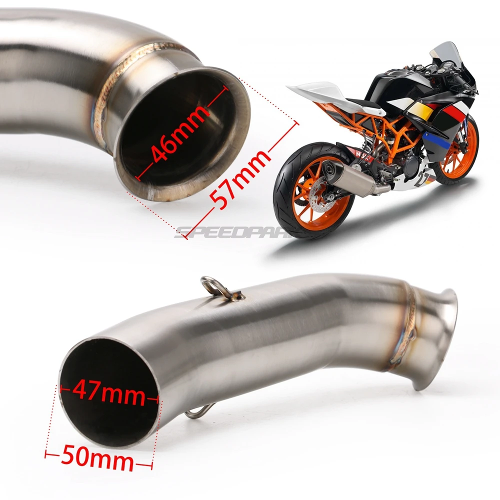 Для KTM Duck 390 250 Duck RC 390 RC RC390 17 slip мотоциклетный глушитель средняя труба
