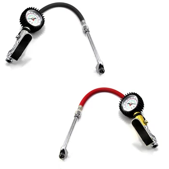 

0-220 Psi Air Tire Inflator Dial Pressure Meter GaugeAir Chuck Tester Pump Pressure For Car Truck Cycles Guage