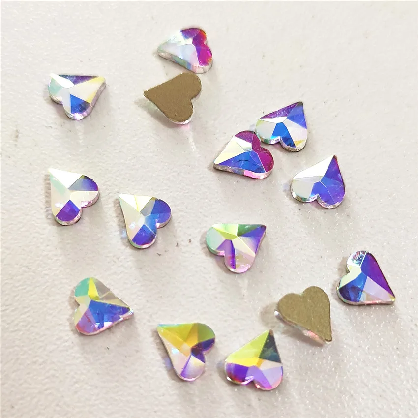 

Heart Nail Art AB Crystal 3D Nail Gems Rhinestone Stones Butterfly Manicure Diamond Jewelry Shapes For Nails diy Decorations