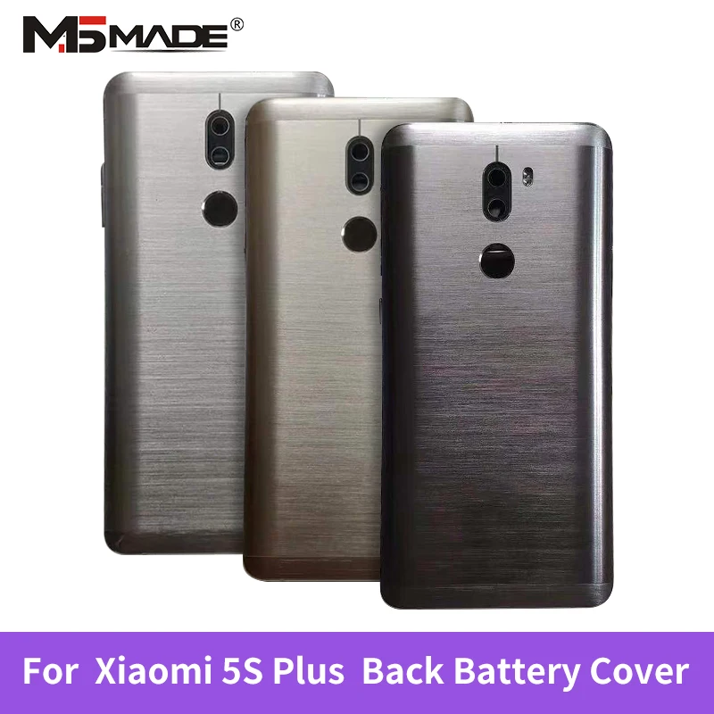 Для Xiaomi Mi 5S PLUS Задняя стеклянная крышка батареи с отпечатком пальца Задняя Дверь Корпус чехол окно+ объектив камеры