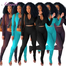 

Women Activewear Tracksuit Solid Two Piece Set Causal Long Sleeve Zip Fly Hoodies Flare Stacked Pants Suit Sporty Matching Sets