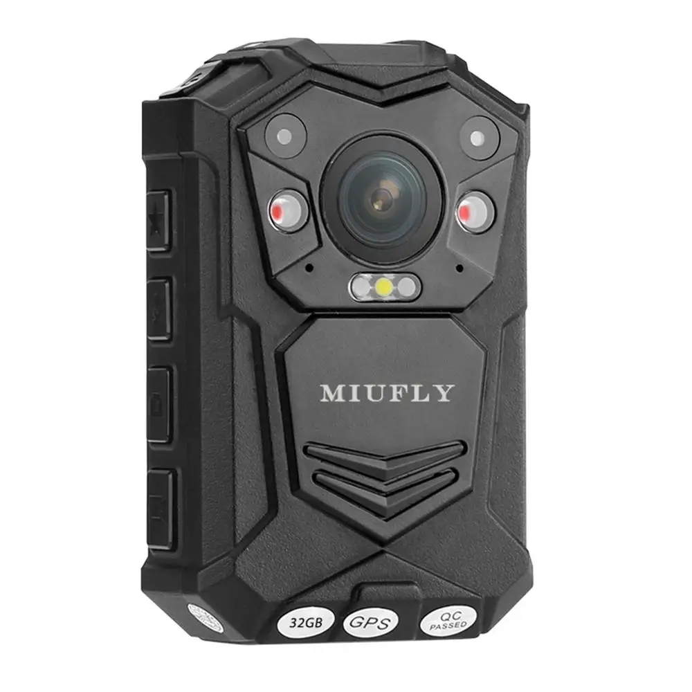 Водонепроницаемая полицейская камера MIUFLY 1296P HD с 2 дюймовым дисплеем ночным