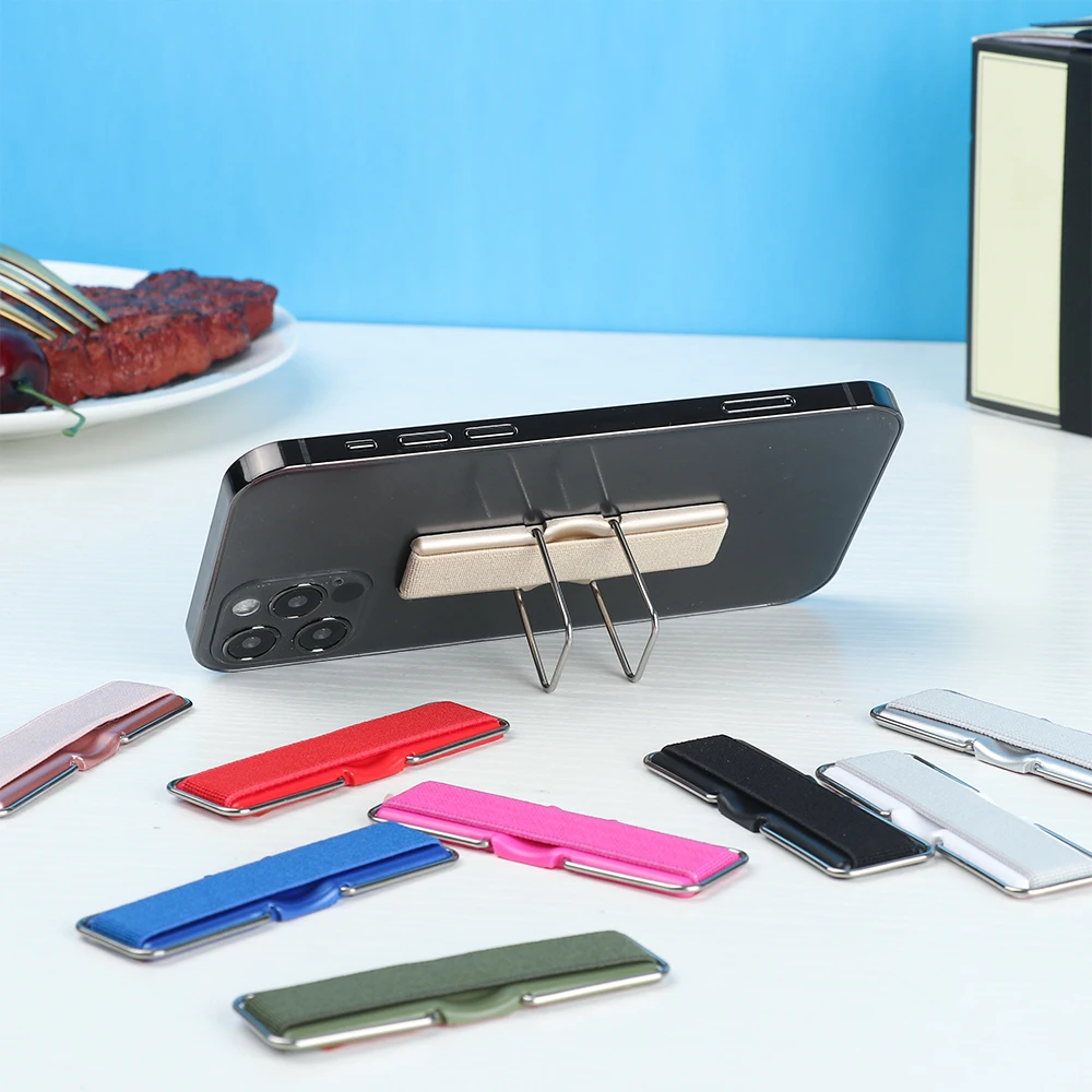 Universal Elastic Phone Grip Strap with Stand - Secure and Convenient Attachment