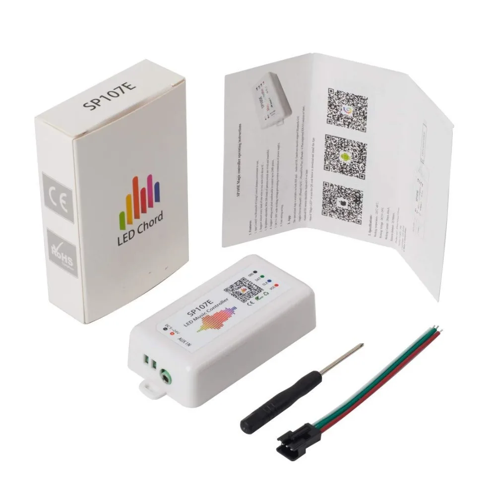 WS2812B WS2811 SP107E музыкальный Bluetooth полноцветный контроллер iOS/Andriod поддержка управления приложением WS2813 SK9822 SK6812RGB SK6812RGBW