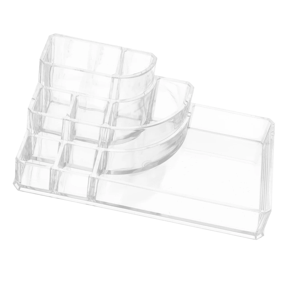 Clear Acrylic Desktop Makeup Brush Lipstick Holder Cosmetics Organizer Storage Jewelry Display Stand Holder Case