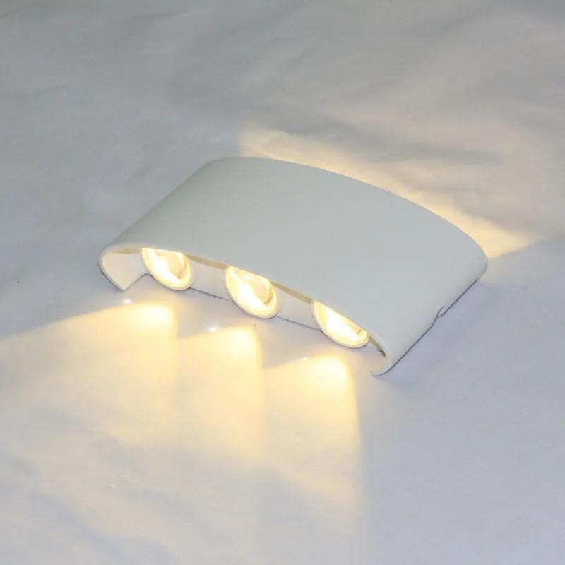 Настенный светильник в скандинавском стиле, светодиодный алюминиевый светильник для наружного использования, белый, черный, современный светильник для дома, лестницы, спальни, прикроватный светильник для ванной комнаты ZBW0010