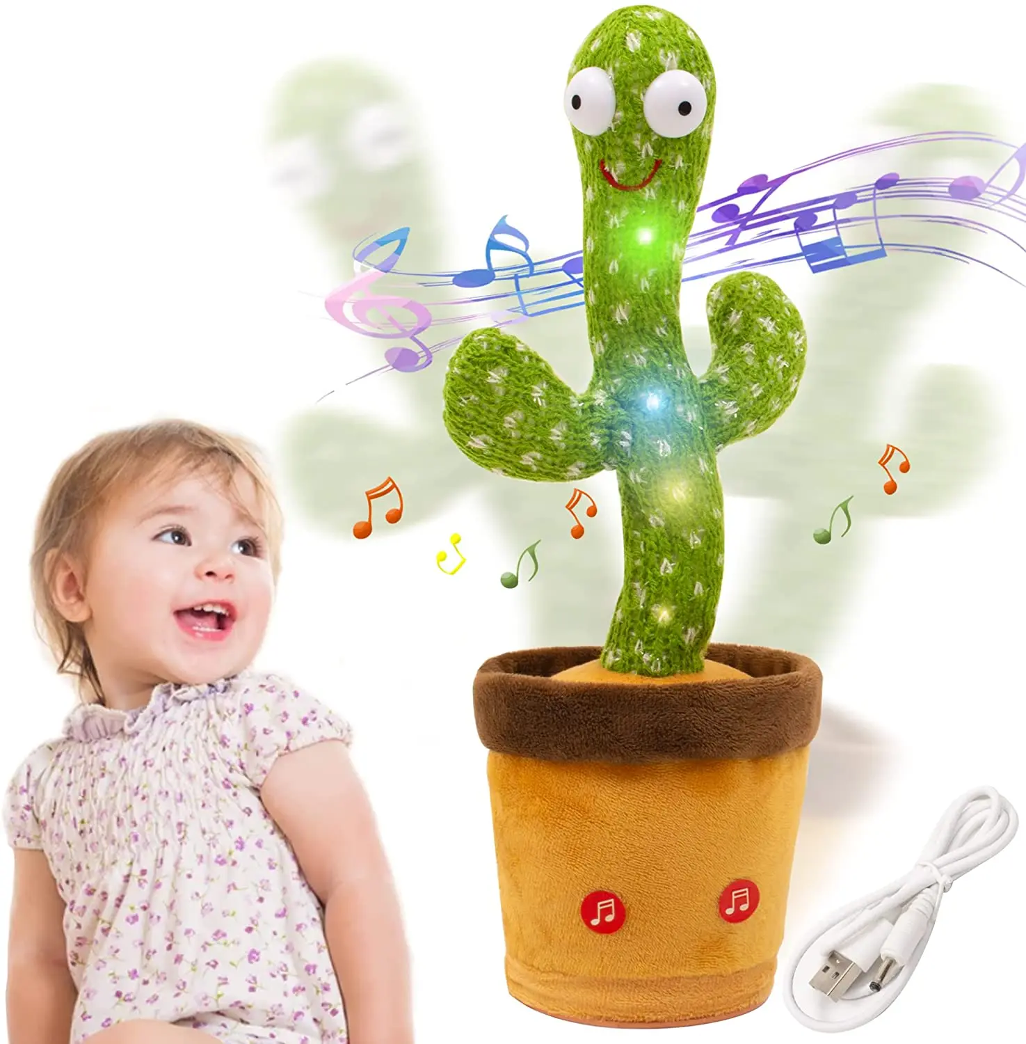 USB Power Supply Cable For Dancing Cactus Toys Charging Cable Replacement Cord Dancing cactus toys  Micro Usb Charger Cord