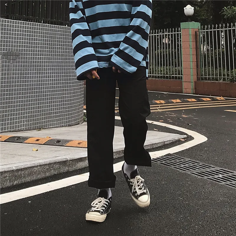 Harajuku новая демисезонная уличная одежда женские брюки женские мужские повседневные однотонные брюки с большим карманом Высокая талия свободные брюки mujer