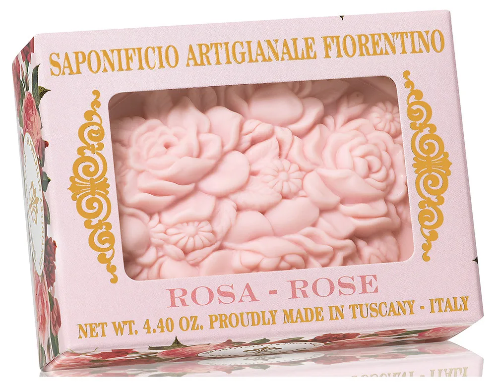 Мыло туалетное Saponificio Artigianale Fiorentino, роза, 125 г