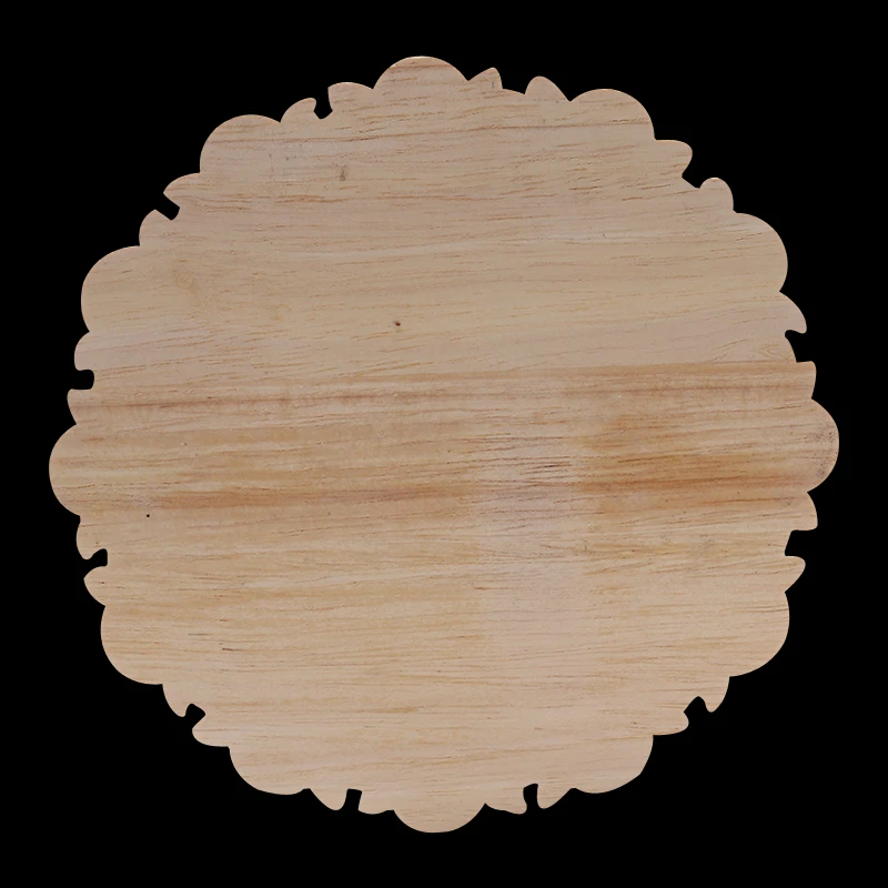 Solid Wood Decal Wood Carving European Round Patch Wood Carving Furniture Decoration Cabinet Door Cabinet Bed Flowers Wood Decal 4
