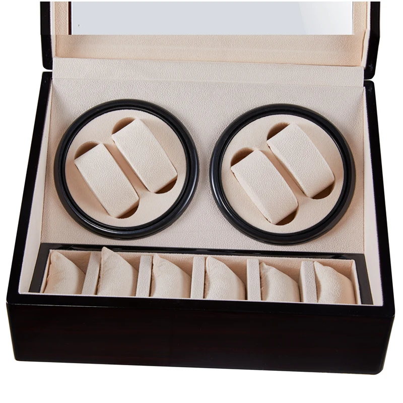 

10 Watch Winder Box 8 Korea Russia Singapore 4 Black Jewelry Storage Rotation Rotating Boxes Winding 8 WOOD Display Watchwinder