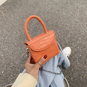 

Fashion Solid Color Small women Handbag Stone Pattern PU Leather Hand Bag For Women 2020 Elegant Travel Luxury Shoulder Handbag