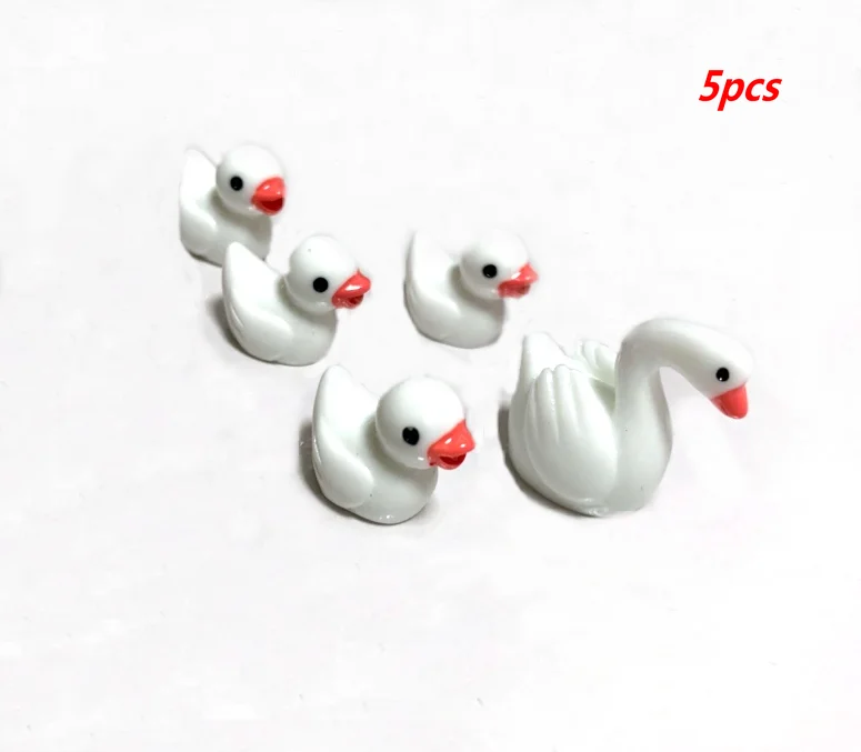 1set Cute Duck Miniature Figurine Ornaments For Home Yellow Ducklings Garden Easter Decor Slime Charms war figurines Figurines & Miniatures