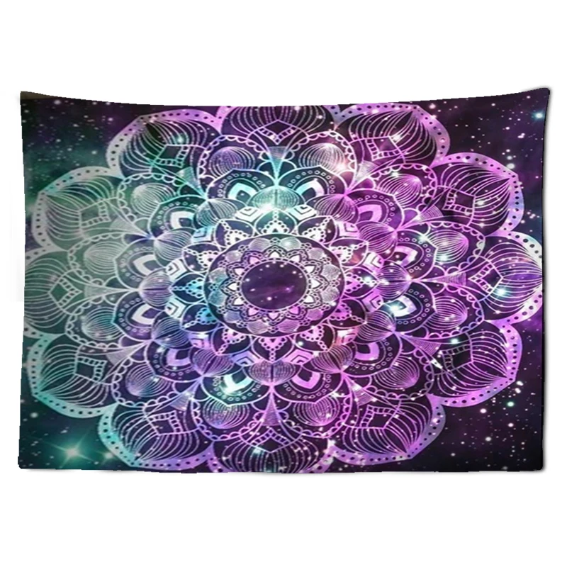 3D Shining Mandala Pattern Hippie Tapestry Wall Hanging Tapestries Cloth Carpet Boho Bed Cover Home Decor