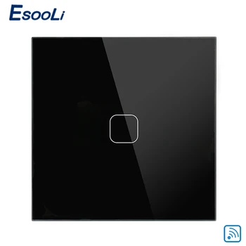 

Esooli Touch Switch 1 2 Gang 1 Way Wireless Remote Control Light Switch LED Indicator For RF433 Smart Home Touch Switch