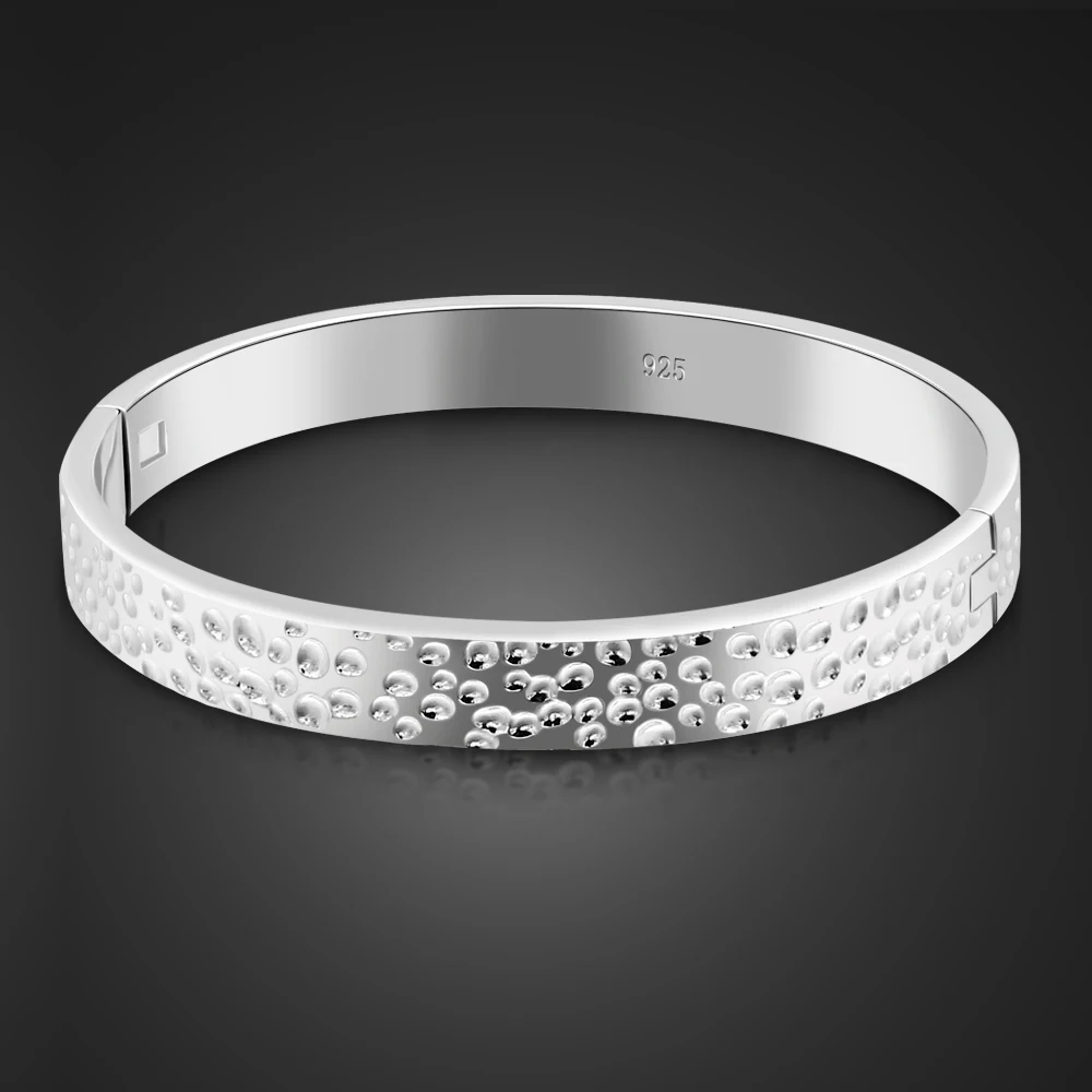 

New Fashion 100% 925 Sterling Silver Bangles Personality Bracelets Wholesale Brand Bangles For Women Fine Jewelry Gift