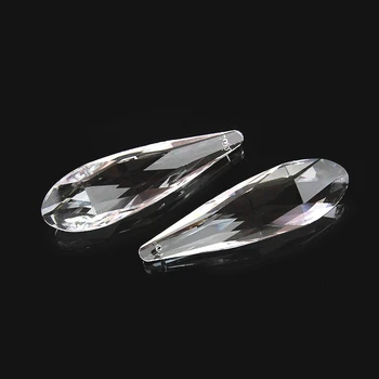 

76MM Many Colors 20pcs Crystal Prisms Chandelier Long Pendants Accessories Lamp Parts Curtain Hanging Glass Metallic Drops
