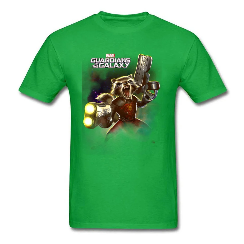Green Midnite star Marvel, ракета, енот, футболки для мужчин, футболки для влюбленных, топы на день, черная футболка, короткая, новая, хлопковая, с принтом, одежда для вечеринок - Цвет: Green