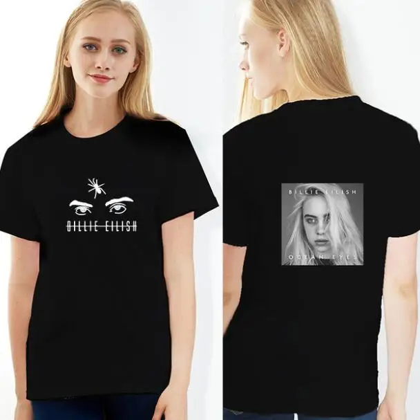 Billie Eilish футболки альбом купол Bad Guy принт Женская мода Harajuku с коротким рукавом для пары повседневная с круглым вырезом Футболка уличная одежда