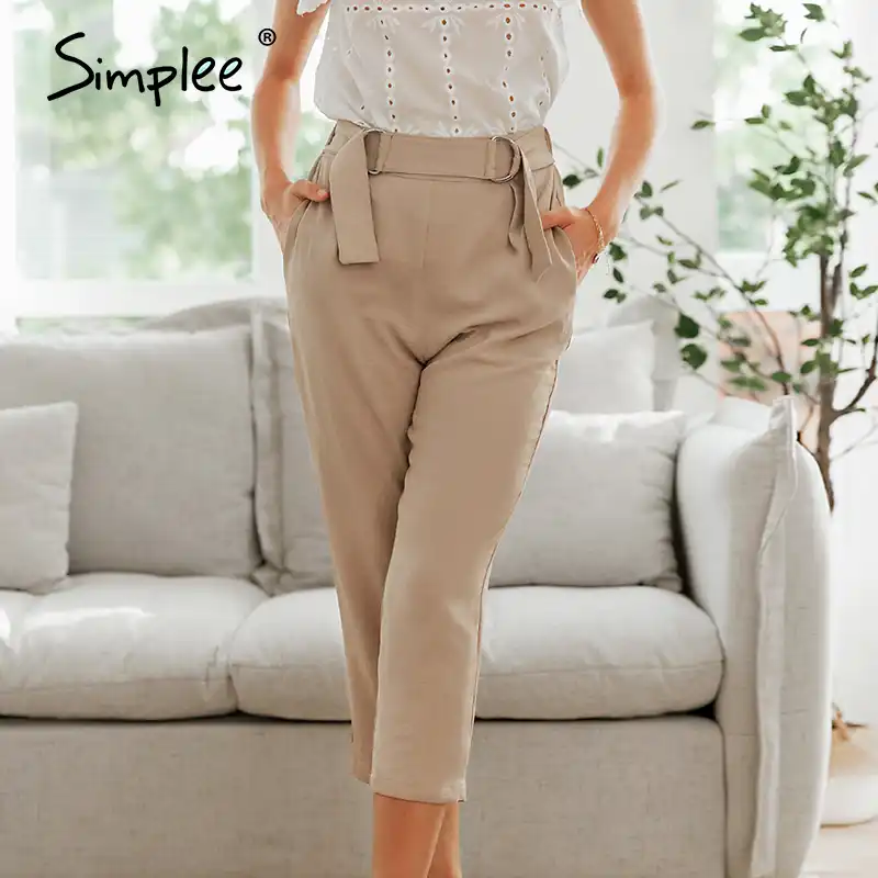 Ladies casual cropped trousers Clearance