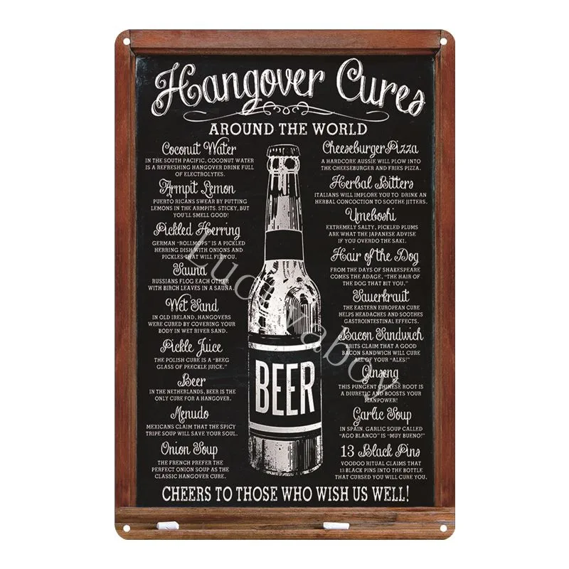 Cheers Man Cave холодное пиво без рабочей группы терапия металлические жестяные знаки Бар Паб Клуб домашние декоративные Ретро наклейки на стену ALL001 - Цвет: 3