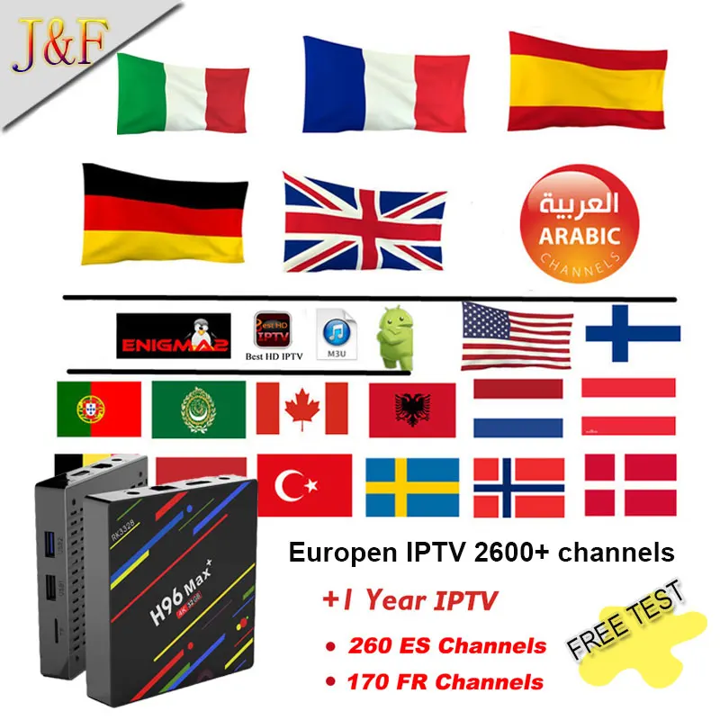 Iptv подписка французский арабский Европа испанский итальянский Iptv один год Mag250 android tv box stalker xstream