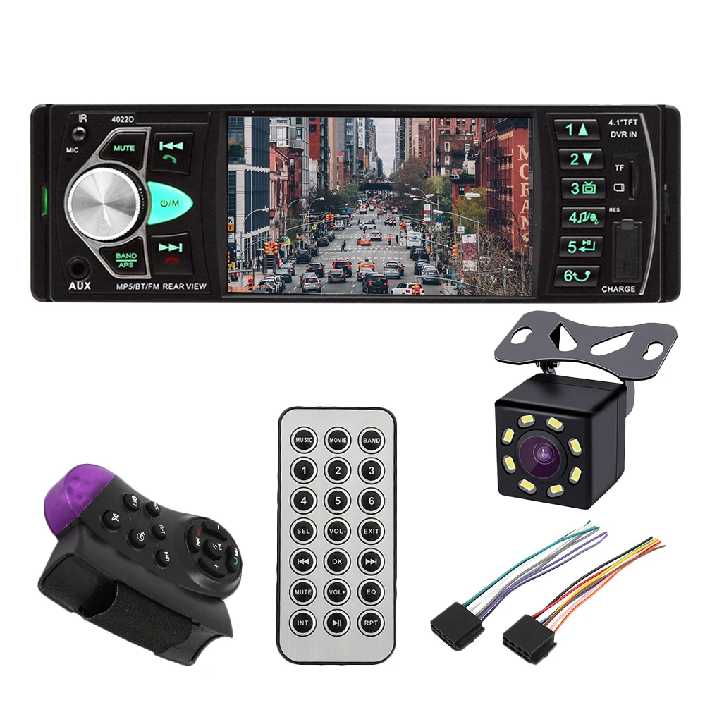 4022D Автомагнитола 1 Din FM радио авто аудио стерео MP3 Bluetooth Автомагнитола Поддержка камеры заднего вида рулевое колесо управление