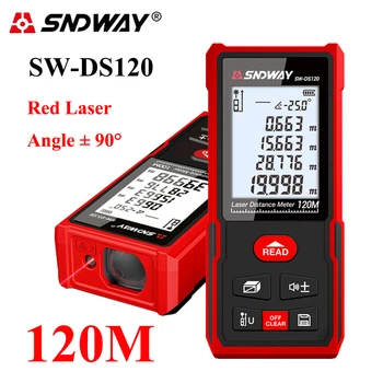SNDWAY Laser Distance Meter Digital Range Finder 40-120M laser Rangefinder Measurer Electronic Tape Ruler trena laser meter sndway laser distance meter 40 150m rangefinder laser tape measure distance volume diastimeter electronic range finder digital
