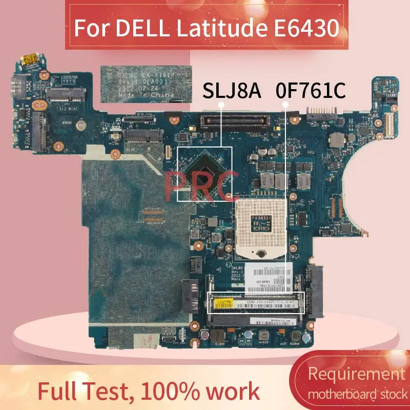 Placa-mãe do Portátil para Dell Latitude E6430 Notebook Mainboard La7781p Slj8a Ddr3 Cn0f761c 0f761c Placa-mãe para notebook - Imagem 2