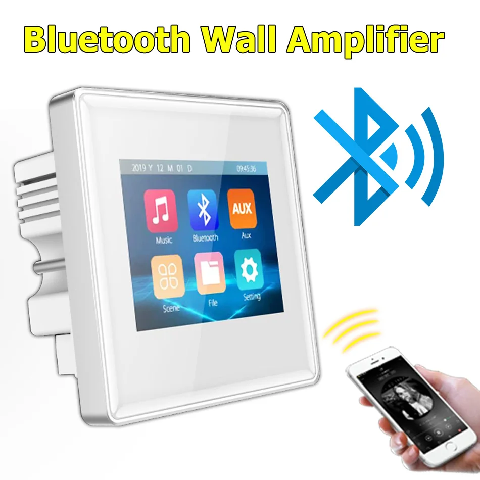 

Home Amplifier Bluetooth Digital Stereo Amplifier In Wall Amplifier With Capacitive Touch Screen