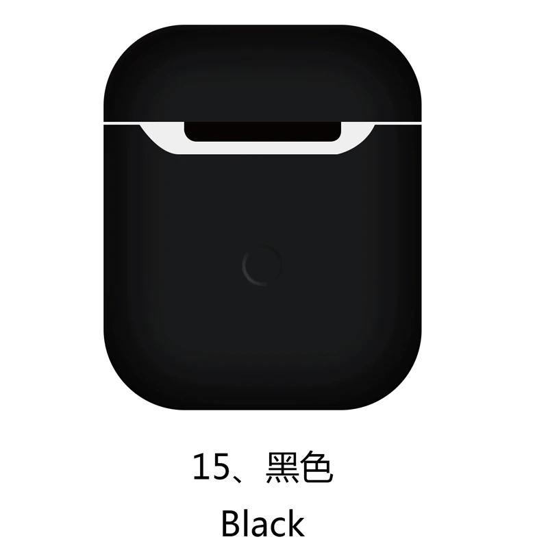 Жидкий силиконовый чехол для наушников для Apple Airpods 2, чехол с Bluetooth, чехол для зарядки, простые яркие цвета, противоударный чехол AirPods
