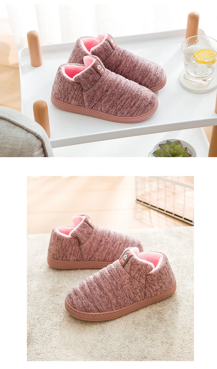 Women Winter Shoes Warm Plush Home Slippers Covered With Fur Non-slip Indoor Bedroom Female Cotton Slippers Unisex Hot Sale