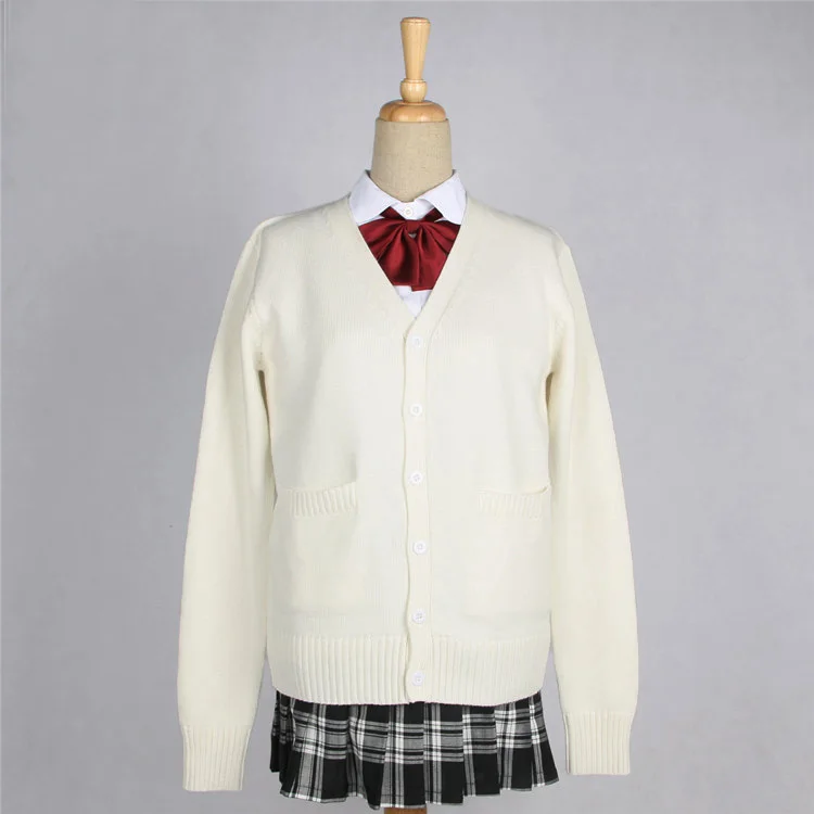 School JK Uniform Sweater Coat Anime Cosplay Costumes Cardigan Outerwear Sweater 10 Colors Long-sleeved Knitting Coat For Girls