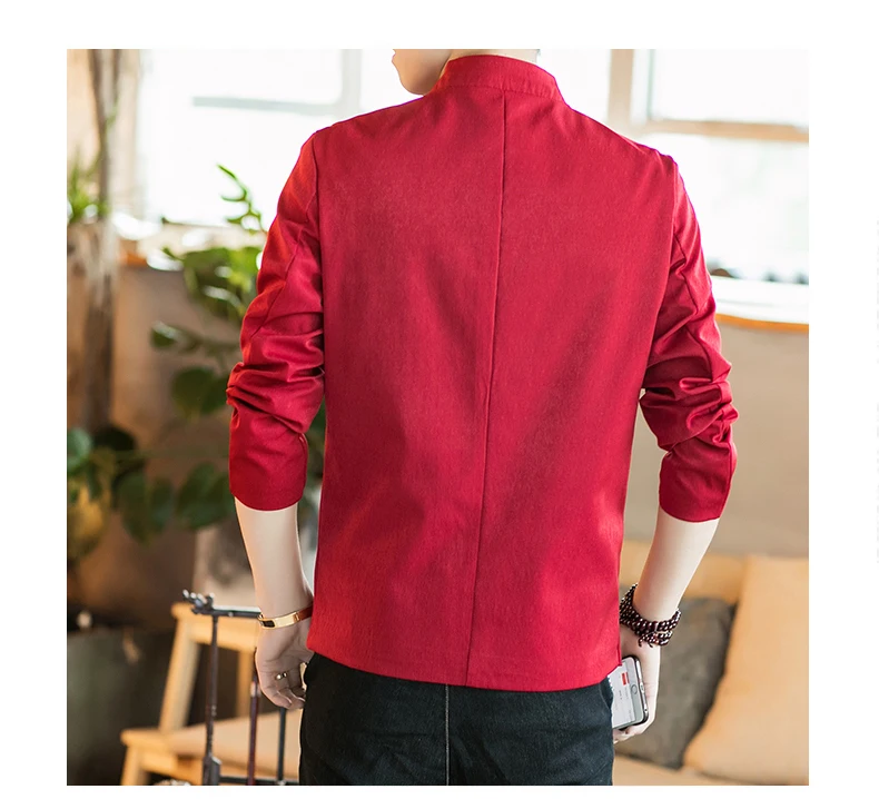 Китайский стиль весенняя одежда хлопок льняная куртка китайская пуговица узлы вышитые льняная куртка мужская