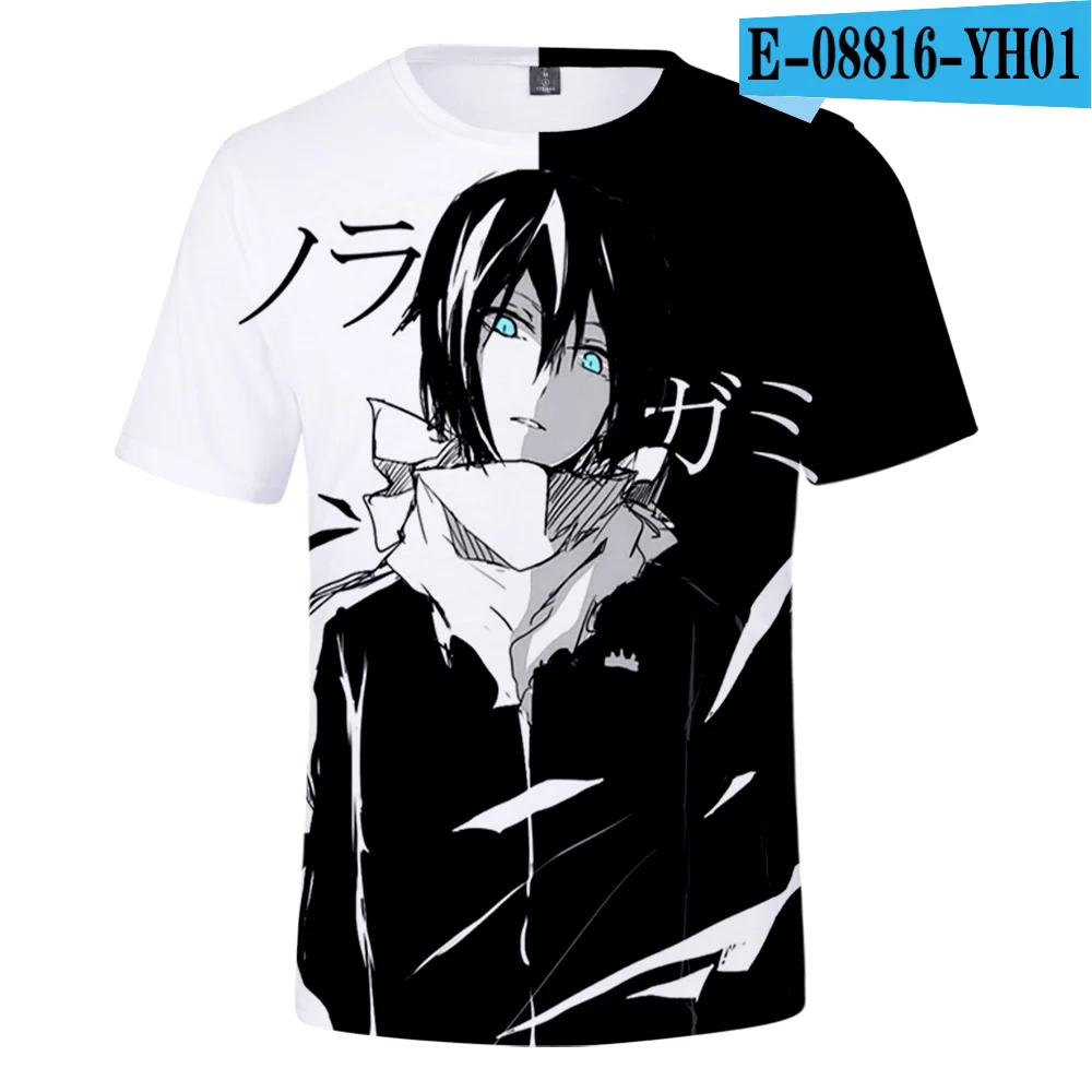 Noragami/Летняя футболка унисекс с короткими рукавами и рисунком; Новинка года; Модная Повседневная футболка с короткими рукавами; популярная Повседневная Базовая футболка - Цвет: 05