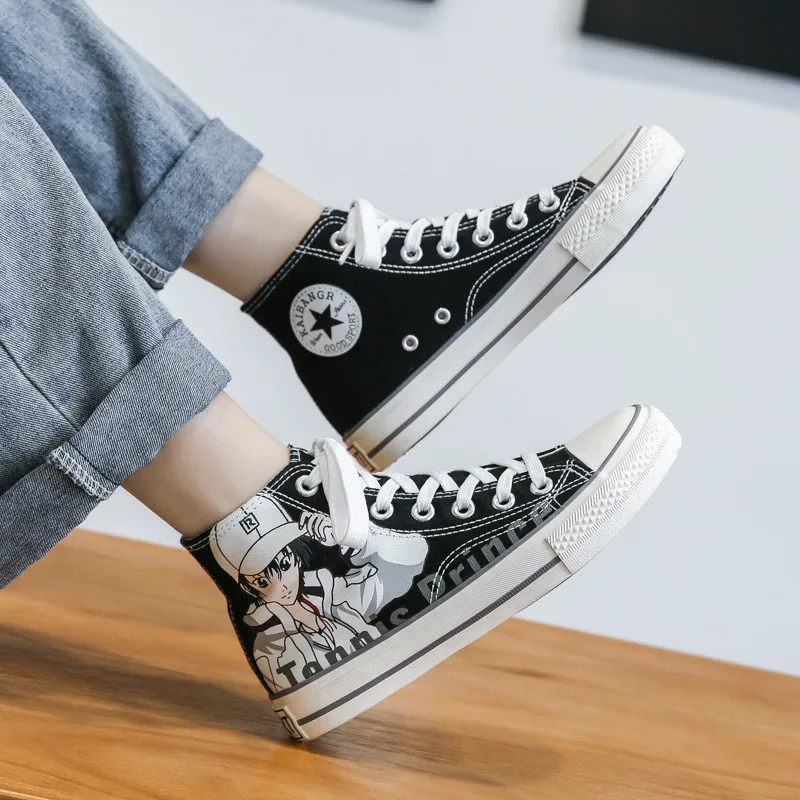 Women's canvas shoes sneakers women shoes street wild high-top walking shoes girl women casual shoes women canvas shoes women