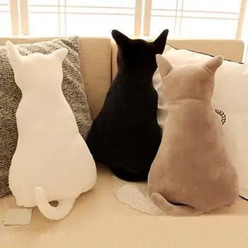

Cat Back Shadow Pillow Soft Plush Toy Pillow Cushion Toy Appease Cushion Gift for Children Home Pillow Seat Animal